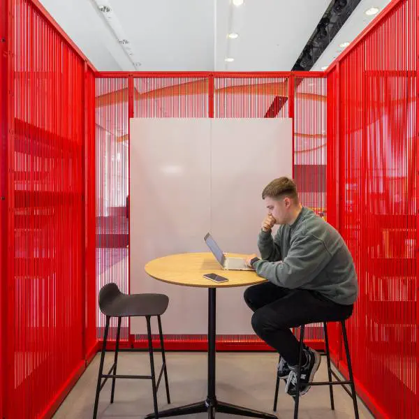 Connection Harp private meeting room with whiteboard AstraZeneca Macclesfield case study
