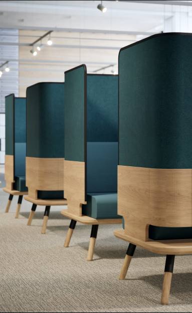 Connection Drift booths in the Flokk inclusive workplace