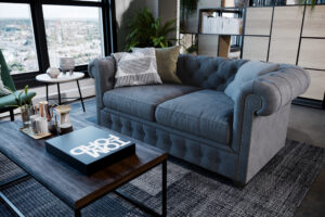 Blue Bloomsbury sofa