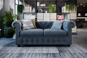 Blue Bloomsbury sofa