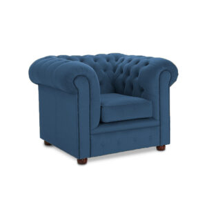 Blue Bloomsbury armchair