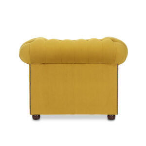 Mustard Bloomsbury armchair (back)