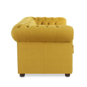 Mustard Bloomsbury 2 seater sofa (side)