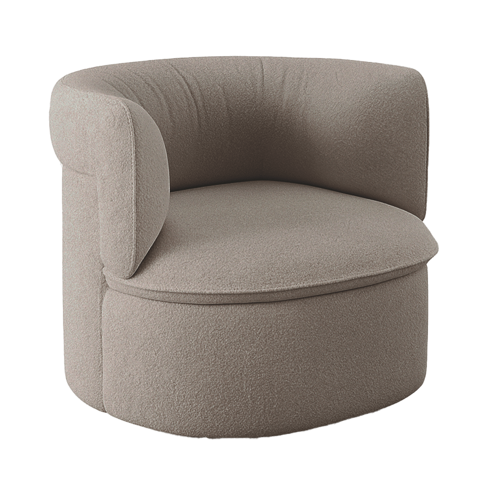 Fully upholstered lounge chair