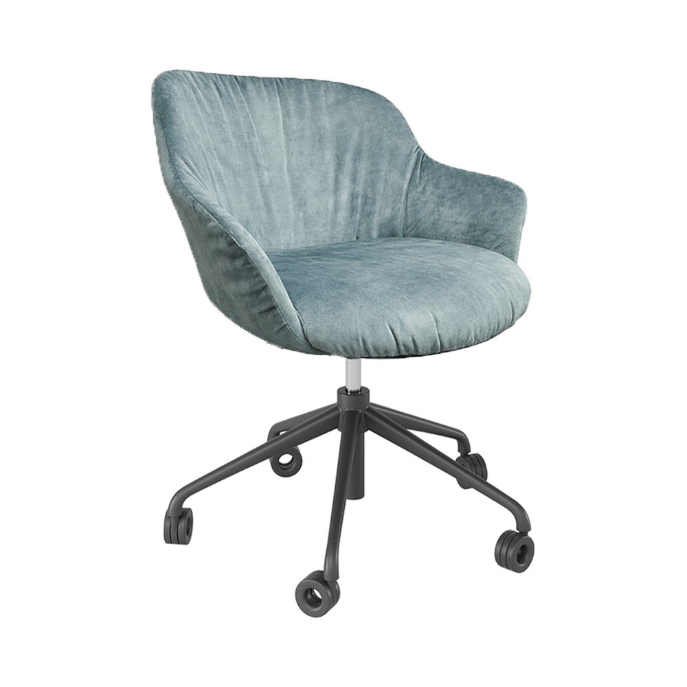 Plush 5 leg metal base with casters & gas lift base